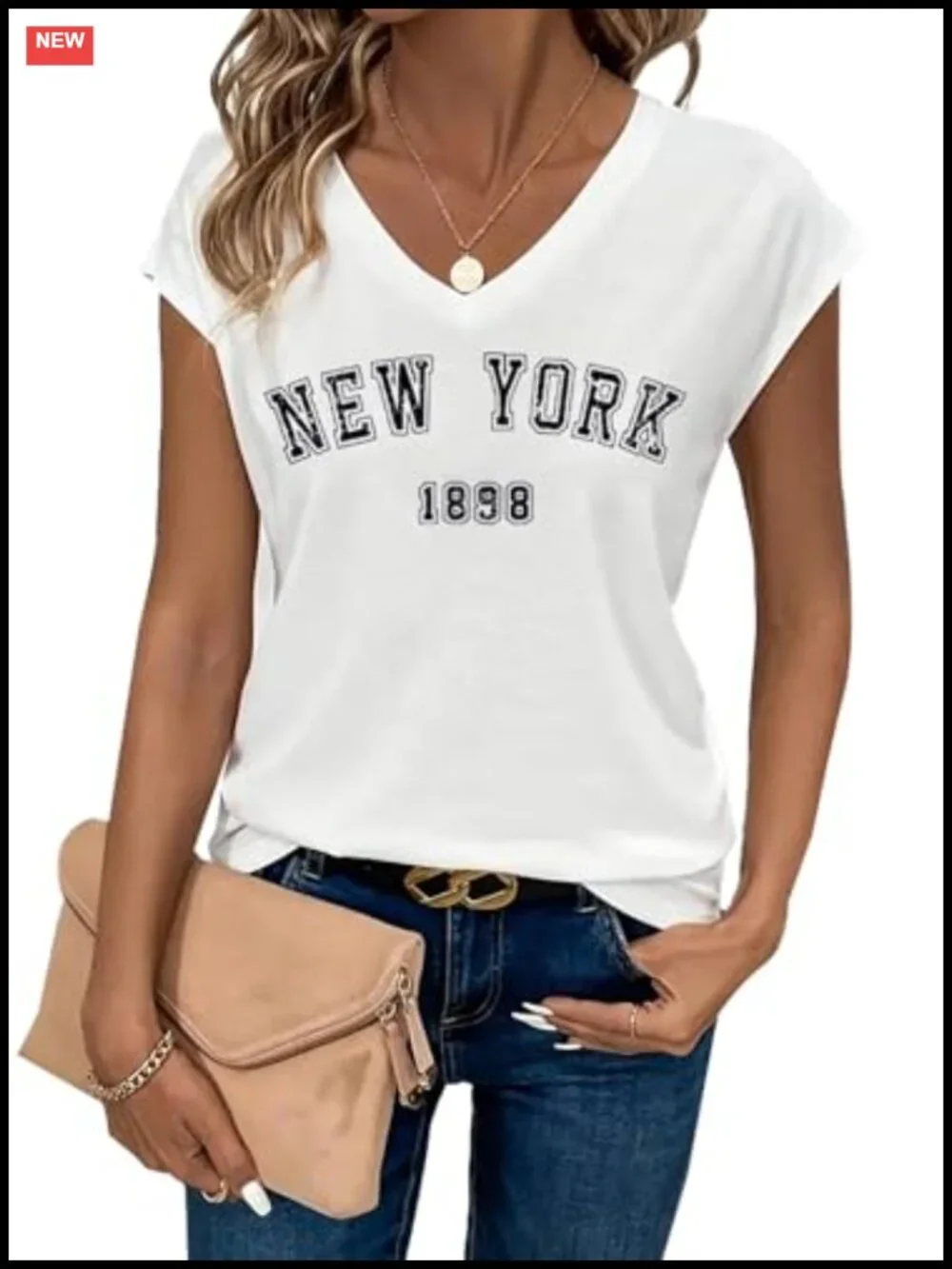 Graphic Tee Women V Neck Cap Sleeve Soft Cotton Blend Lightweight Casual T Shirt